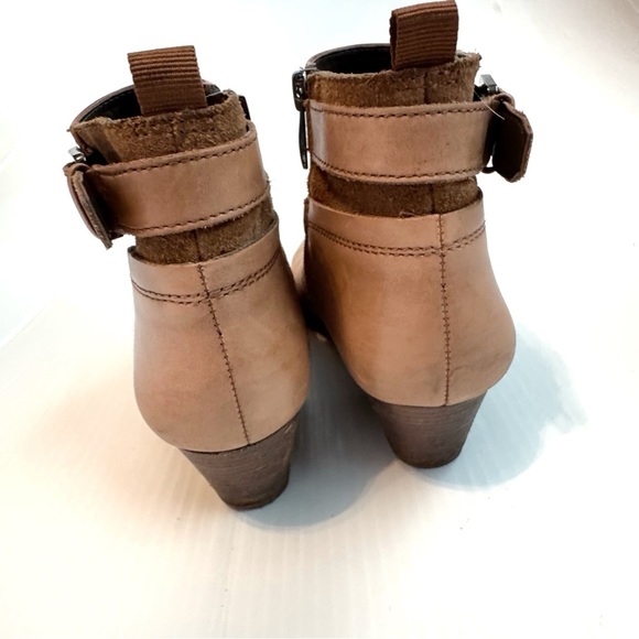 Franco Sarto Garda tan Brown Ankle Booties size 7 leather upper - Picture 5 of 10